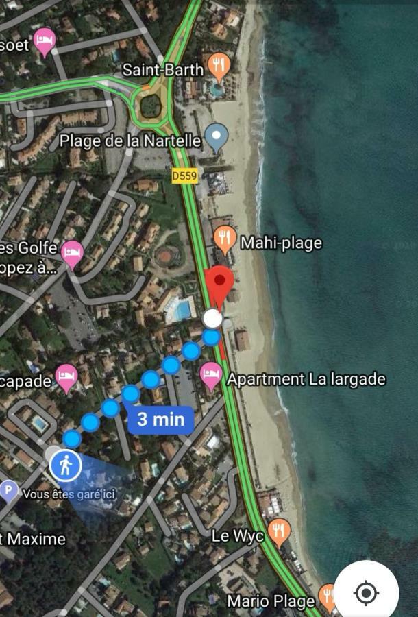 Appartement Sainte-Maxime, plage de la Nartelle Extérieur photo